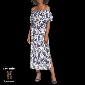 Chelsea28 Off the shoulder Ruffle Maxi floral summer dress size 6P worn once